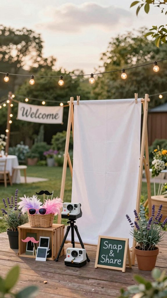 diy backyard polaroid booth