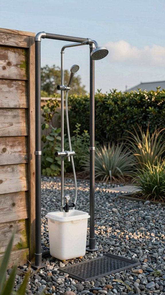 diy outdoor shower system