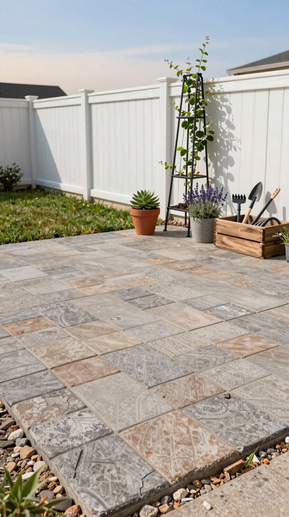 durable stamped concrete patio