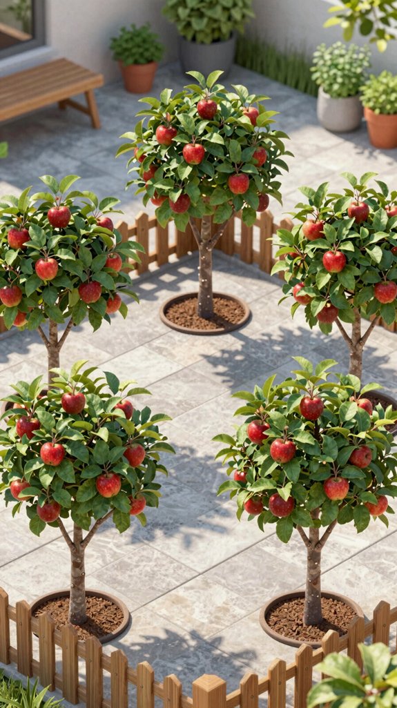 dwarf apple patio harvest