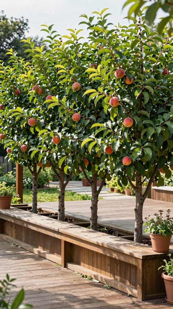 dwarf nectarine deck screen