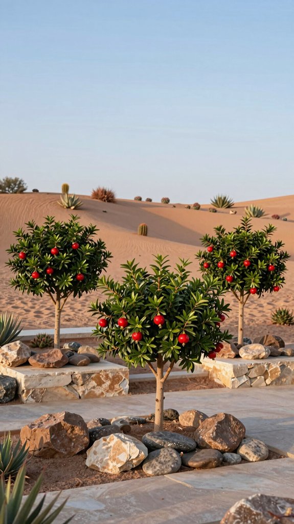 dwarf pomegranate rock garden
