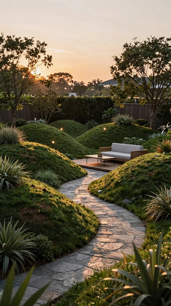 earth mound privacy oasis