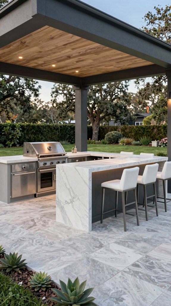 19 House Backyard Ideas for a Beautiful Outdoor Living Space 17 eco friendly built in grill