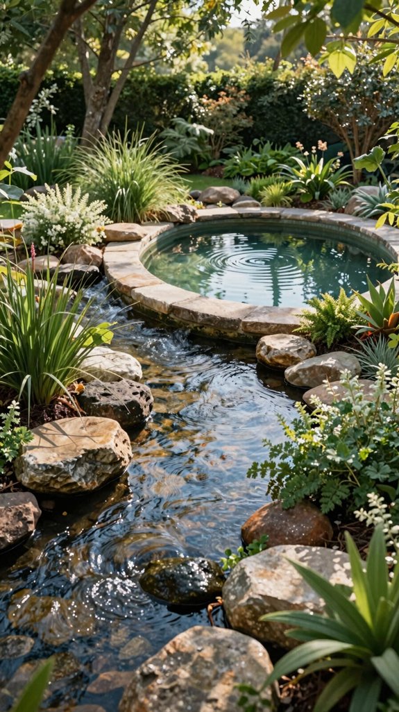 eco friendly pond stream terminus