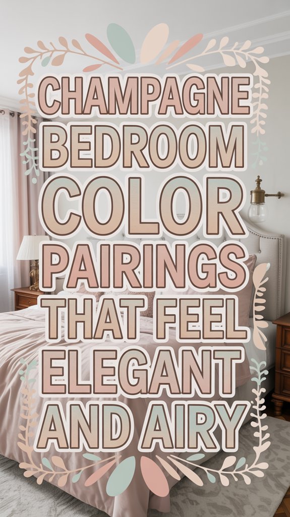 elegant airy champagne bedroom