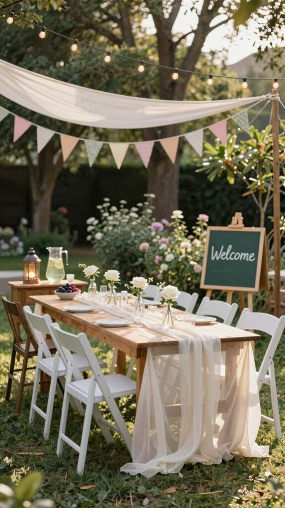 elegant budget backyard wedding