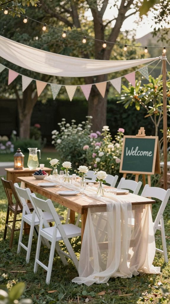 elegant budget backyard wedding