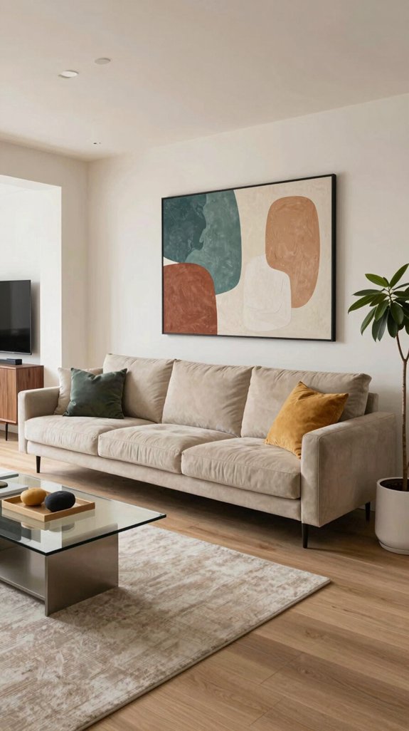 elevated beige sofa palettes