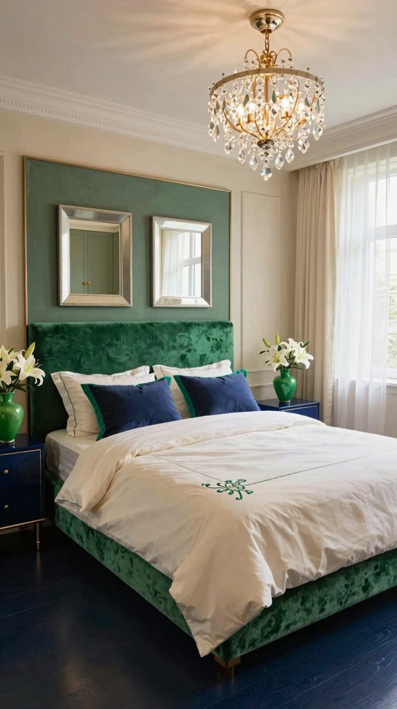 emerald navy cream harmony