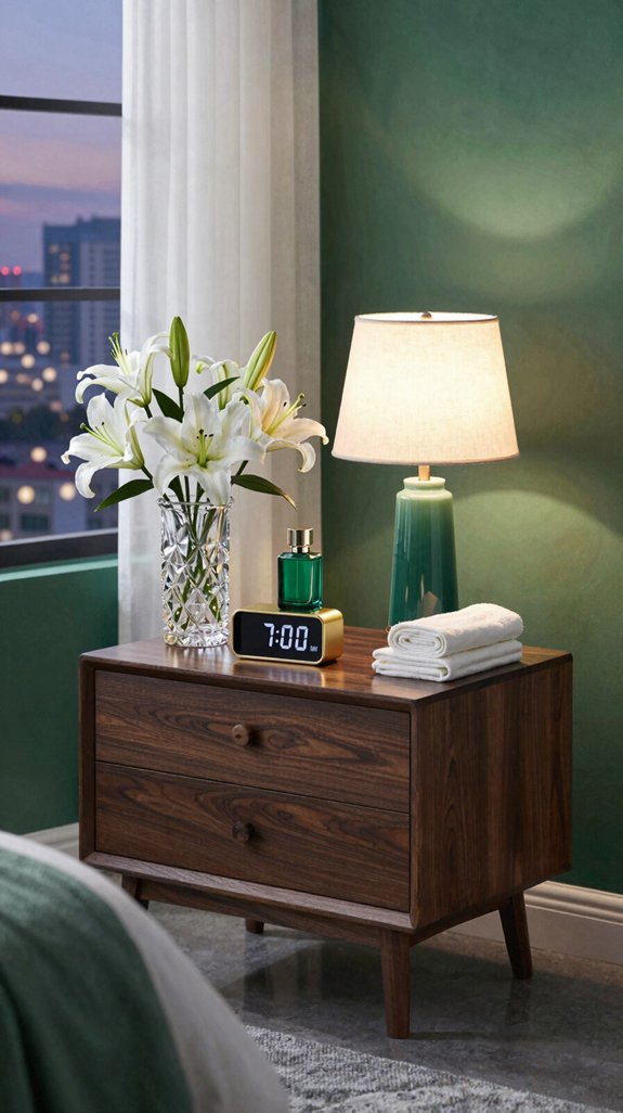 emerald tinted nightstand d cor
