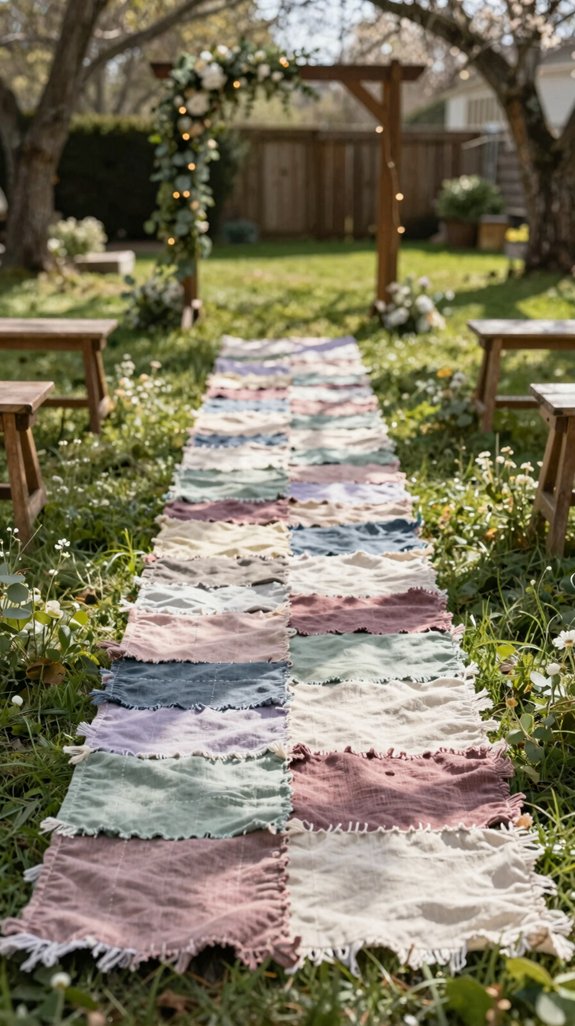 fabric scrap aisle runner