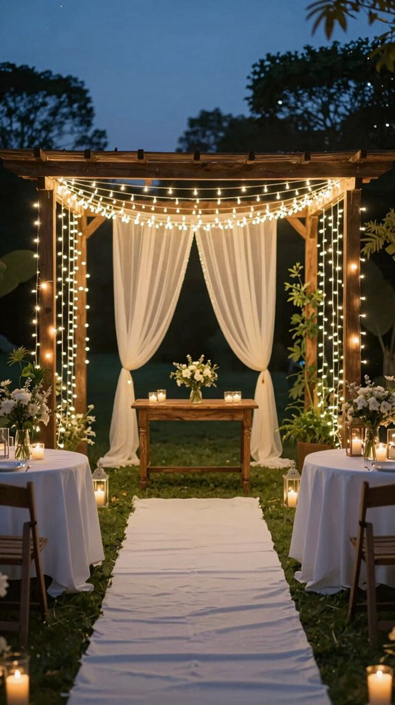 fairy light canopy decoration