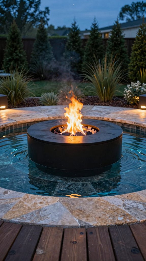 fire and water backyard oasis