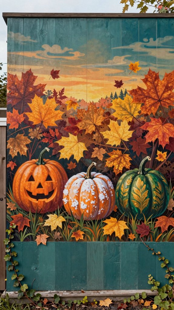 harvest themed modular mural