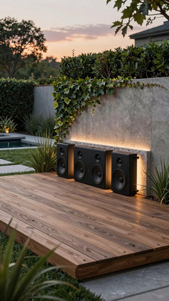 hidden outdoor speaker integration