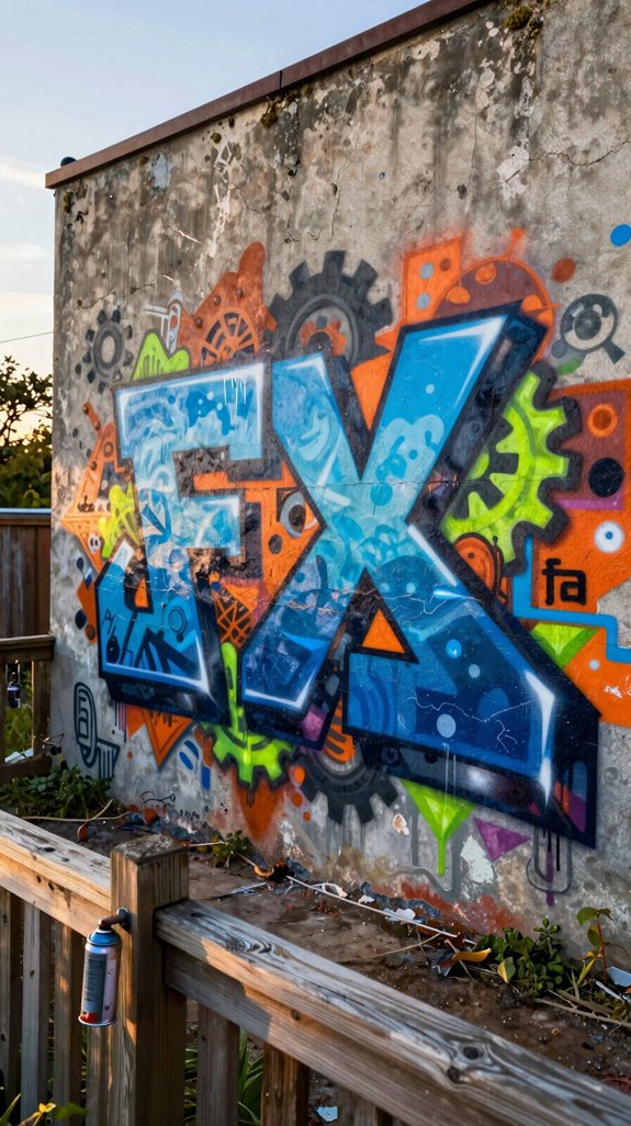 industrial graffiti backyard workflow