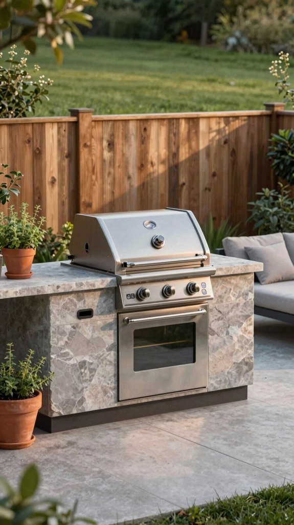 integrated grill with smart utilities