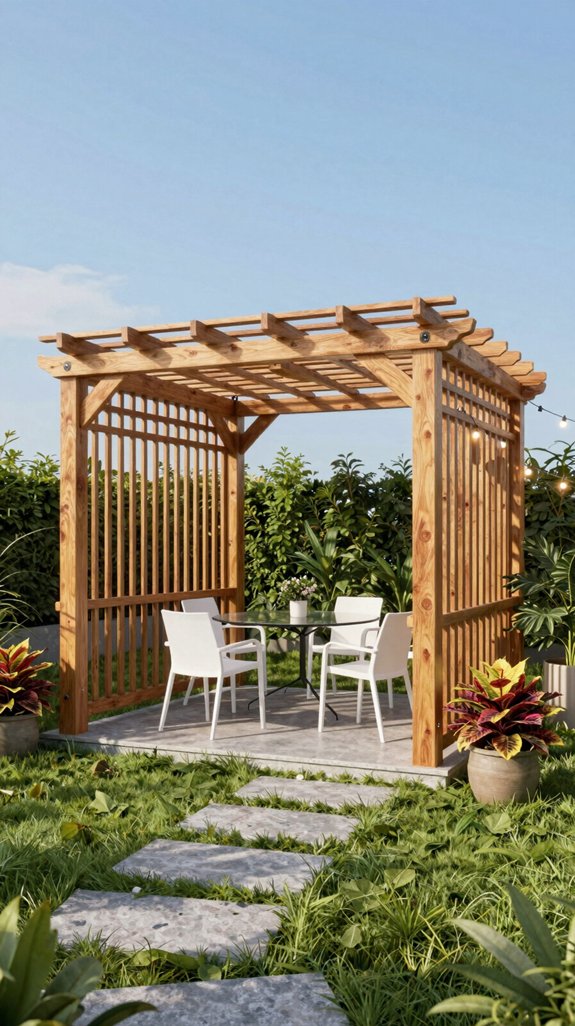 integrated pergola audio system