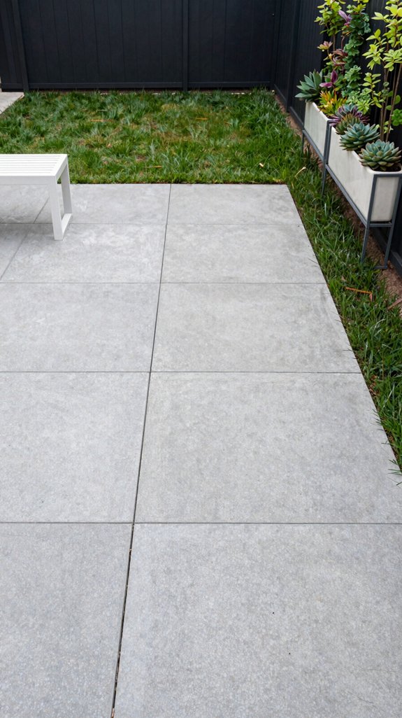 large format pavers expand space