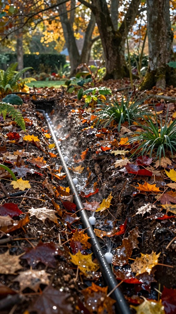 leaf litter drip irrigation