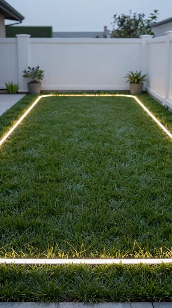 led integrated perimeter turf