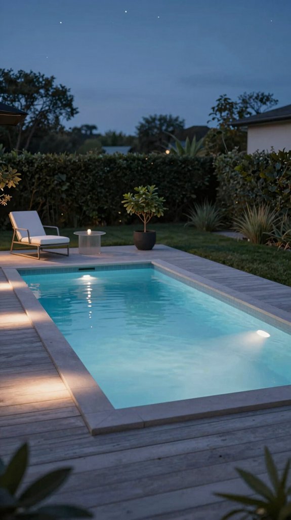 19 Small Backyard Pool Ideas for Compact Outdoor Spaces 17 led lit night swim pool