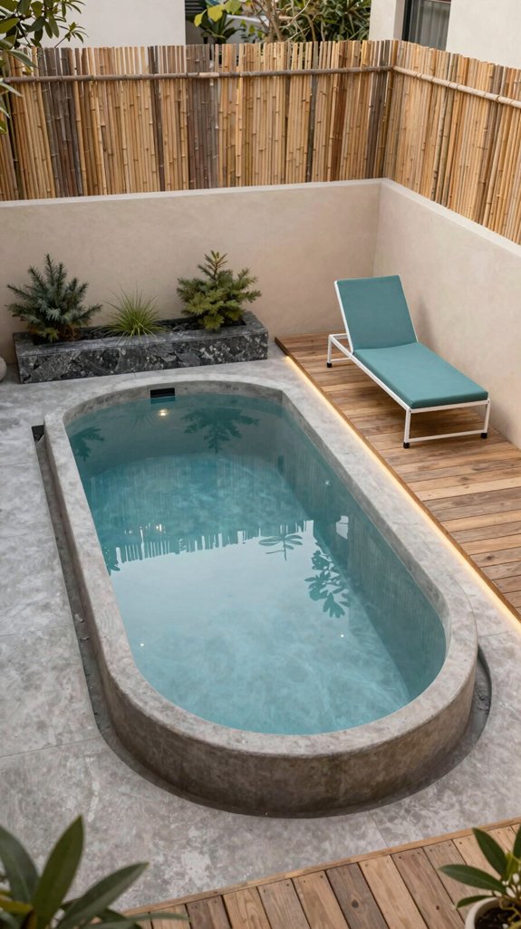 19 Small Backyard Pool Ideas for Compact Outdoor Spaces 16 low profile corner bowl pool