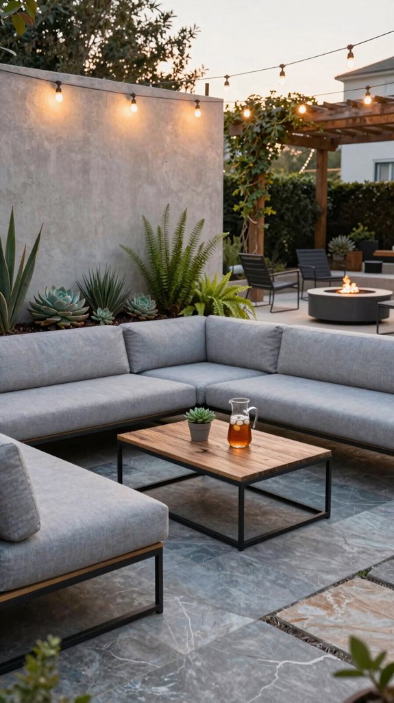 low profile modular patio seating