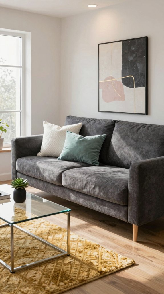 luxe grey sofa makeover