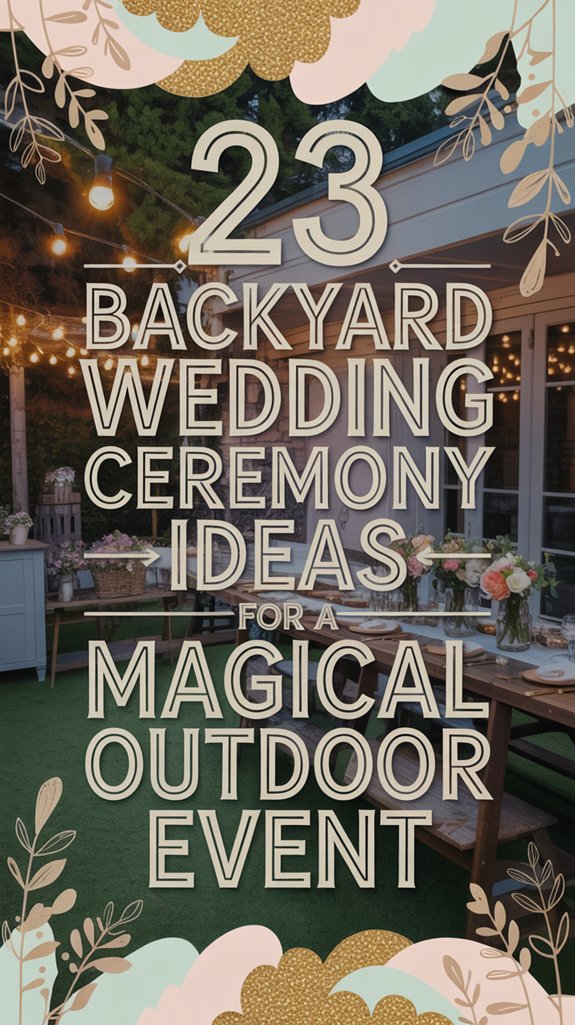 23 Backyard Wedding Ceremony Ideas for a Magical Outdoor Event - Home ...