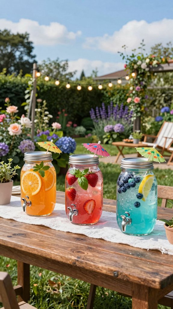 mason jar summer cocktail dispenser
