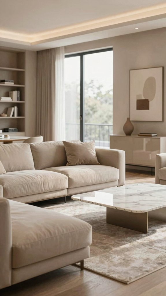 Beige Living Room Color Pairings That Add Depth and Interest 22 matte vs glossy finishes