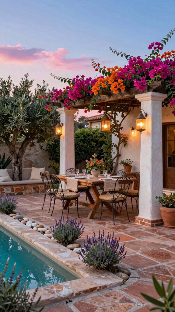 mediterranean backyard warm escape