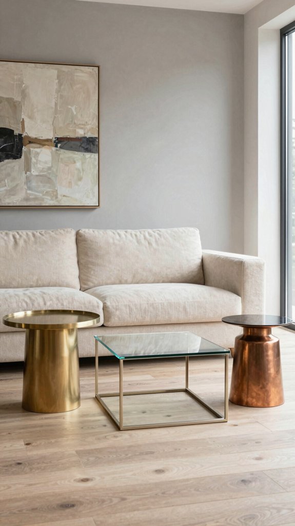 Cream Sofa Color Combinations That Elevate Neutral Spaces 12 metallic accents complement cream