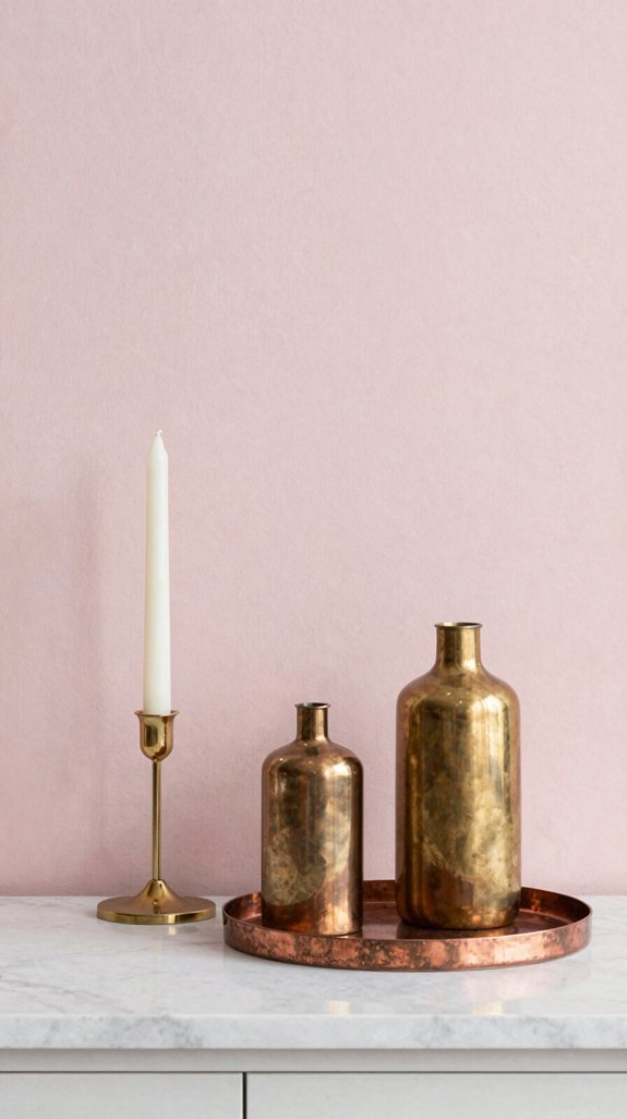 metallic accents enhance calamine