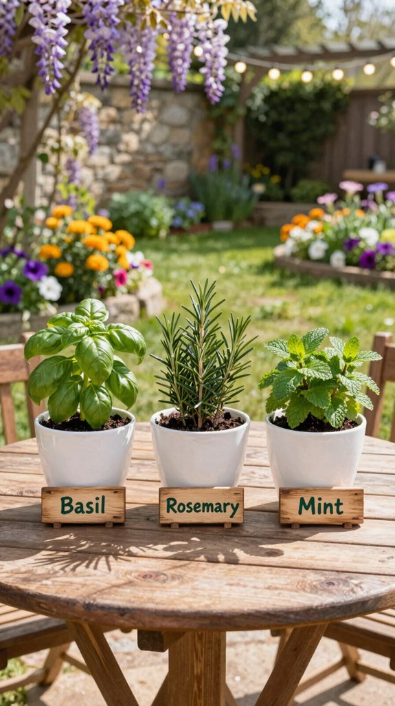 mini garden potted herb tour