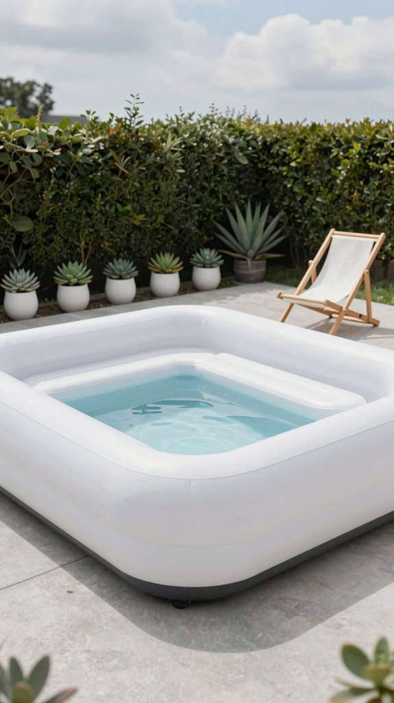 minimalist pool with integrated seating