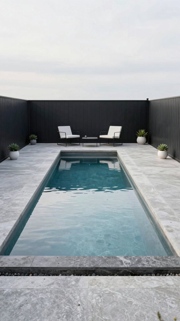 19 Small Backyard Pool Ideas for Compact Outdoor Spaces 6 minimalist terrace infinity edge