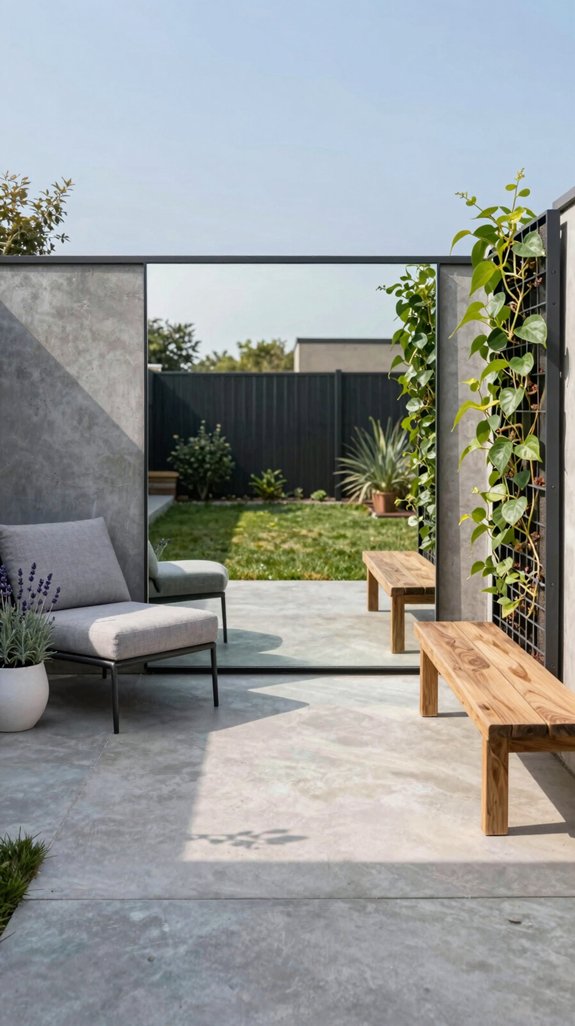 21 Small Backyard Design Ideas That Maximize Space 16 mirrored walls expand yard