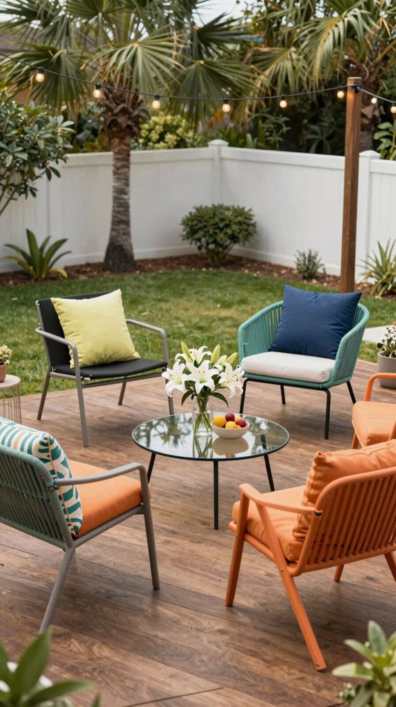 mix match chairs cushions