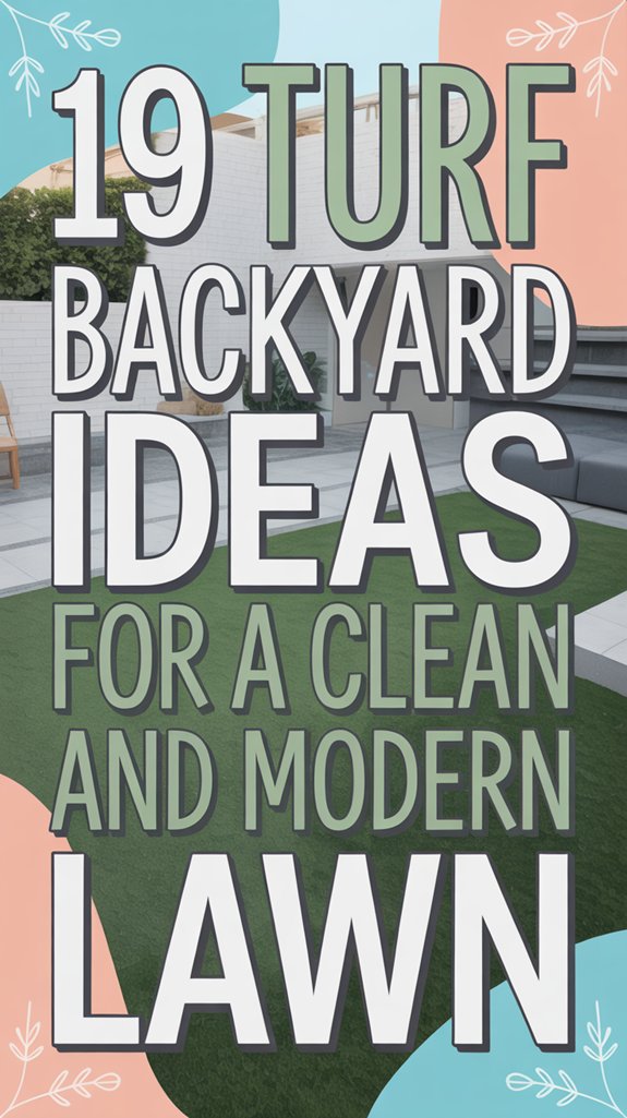 modern clean backyard turf