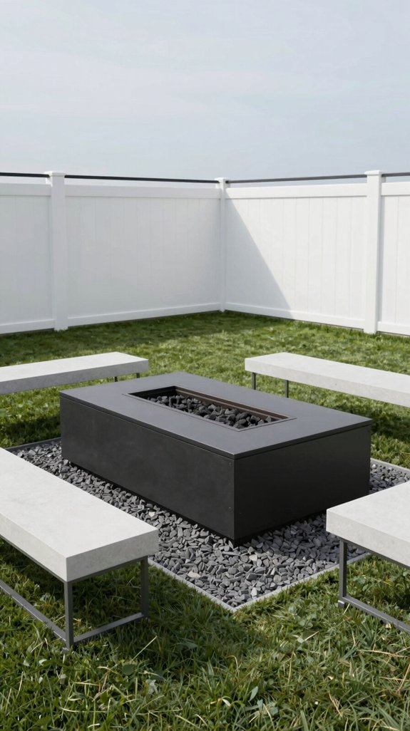 modern turf fire centerpiece