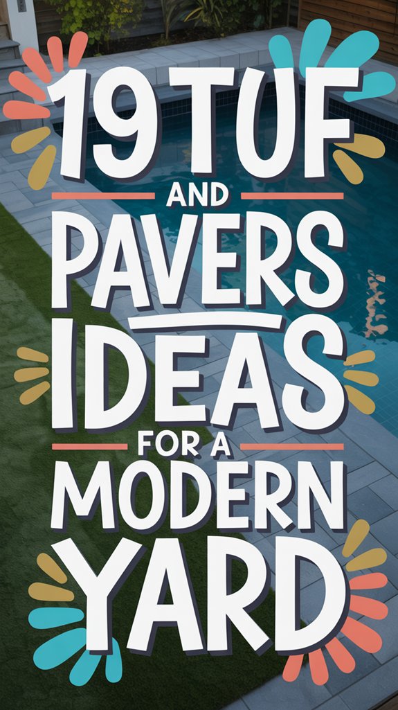 modern yard turf pavers