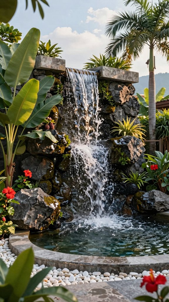 modular bamboo waterfall system