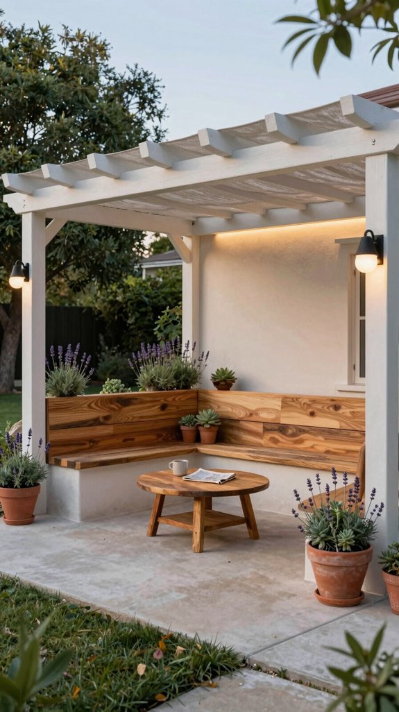 21 Backyard Patio Design Layout Ideas for Functional Spaces 17 modular bench breakfast nook