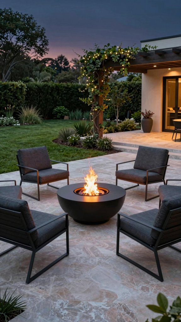 modular fire pit seating
