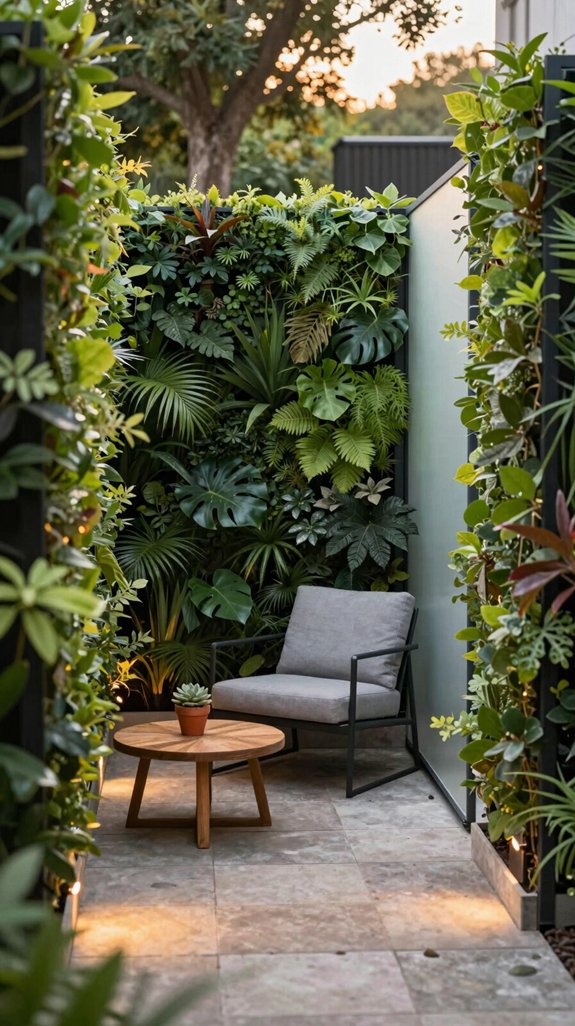 modular screens with living wall