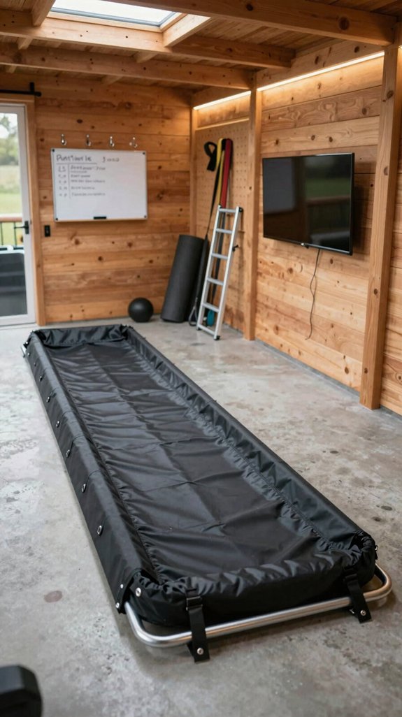 17 Backyard Gym Shed Ideas for Outdoor Fitness Spaces 8 modular water resistant sprint pool