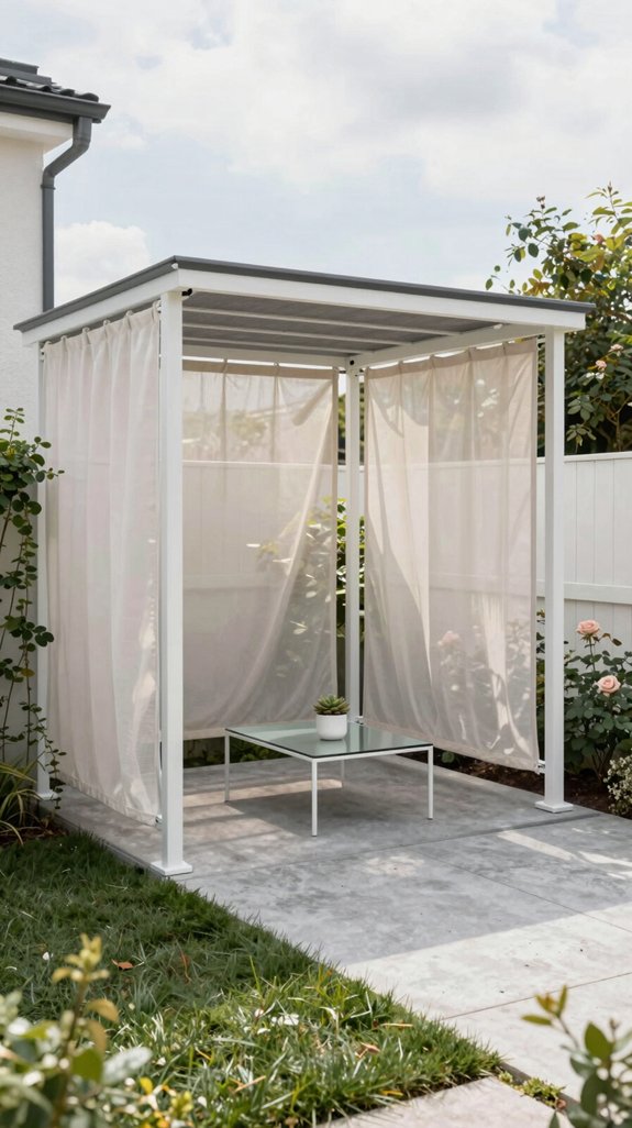 21 Small Backyard Design Ideas That Maximize Space 8 motorized retractable pergola system